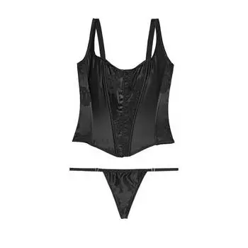 Корсет Victoria's Secret Very Sexy Archives Burnout Satin, черный