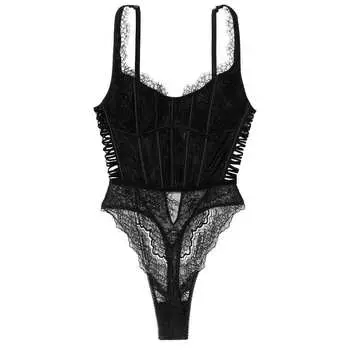Корсет Victoria's Secret Very Sexy Vintage Lace Teddy, черный
