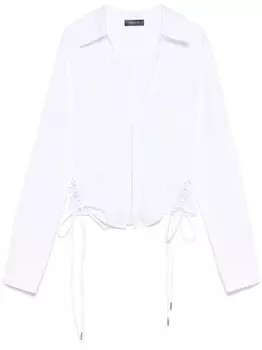 Корсетная поплиновая рубашка Mugler, белый