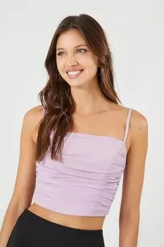 Корсетная укороченная майка Forever 21, фиолетовый