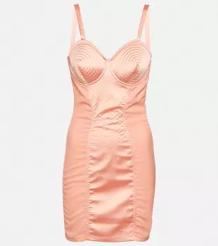 Корсетное мини-платье конической формы JEAN PAUL GAULTIER, розовый