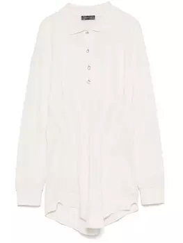 Корсетное мини-платье-поло Mugler, белый