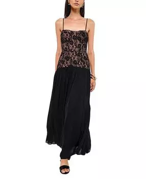 Корсетное платье из корсиканского кружева CAMI NYC, черный