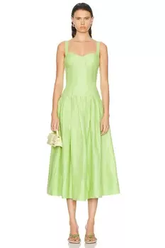 Корсетное платье миди Makenna с заниженной талией Nicholas, цвет Lime