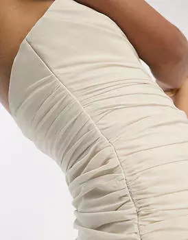 Корсетное шифоновое мини-платье-бандо с драпировкой ASOS DESIGN
