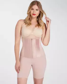 Корсетный бюстгальтер утягивающий с косточками Spanx, розовый