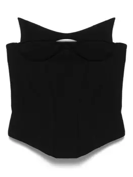 Корсетный топ без рукавов Mugler, черный