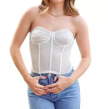 Корсетный топ Bring Me Roses цвета слоновой кости Pretty Garbage