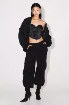 Корсетный топ H&M, черный