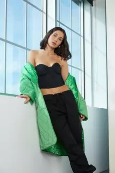 Корсетный топ на косточках Черный VATKALI