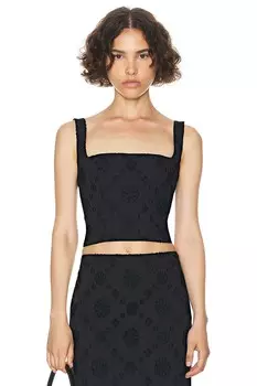 Корсетный топ с люверсами Helsa, черный