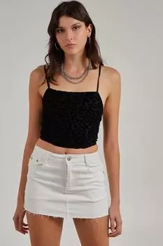 Корсетный топ с принтом животных Pink Vanilla, черный