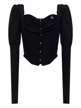 Корсетный топ с рукавами-буфами Bea Vivienne Westwood, черный