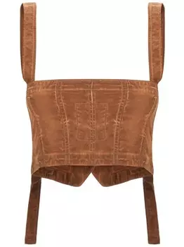 Корсетный топ Uma Wang, коричневый