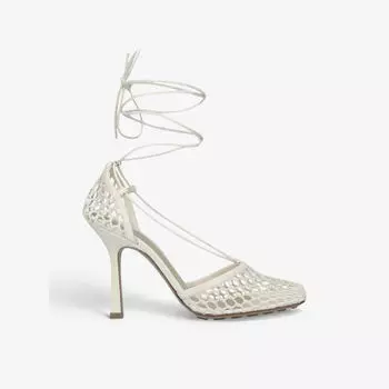 Корты из эластичной кожи и сетки с запахом Bottega Veneta, розовый