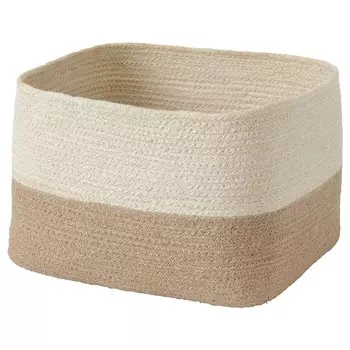 Корзина, 25х20х20 см ,бежевый/белый, LJUNGAN IKEA