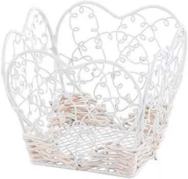 Корзина Chidorisangyou 89-18WH, белая, 4,3 x 4,3 x 3,5 дюйма (11 x 11 x 9 см), проволочная корзина Tidorisangyou, Wht