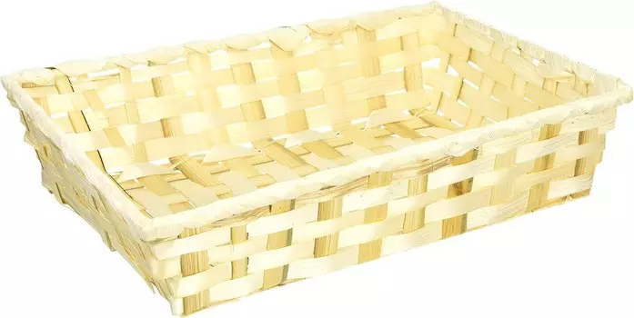 Корзина Chidorisangyou, белая, 11,6 x 7,9 x 2,8 дюйма (29,5 x 20 x 7 см), бамбуковая корзина, 25–14 Tidorisangyou, White