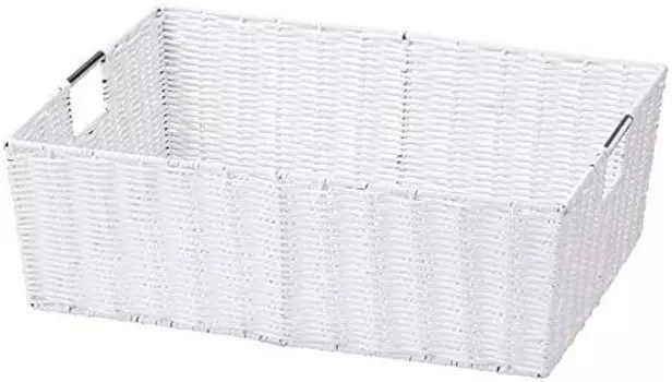 Корзина Chidorisangyou, белая, 19,7 x 14,6 x В 6,7 дюйма (50 x 37 x 17 см) Tidorisangyou, White