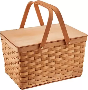 Корзина Chidorisangyou, коричневая, 35 x 25 x 25 см (13,8 x 9,8 x 9,8 дюйма) Tidorisangyou, Brown (French Toast 19-1012Tcx)