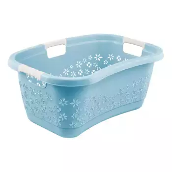 Корзина для белья Keeper «lasse, эргономичная, с мягкими ручками, 65 x 45 x 28 см, 50 л», (1 шт.), высококачественный бак для белья с воздухопроницаемым декором Keeeper, цвет nordic blue