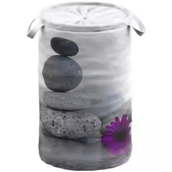 Корзина для белья Sanilo «Energy Stones», серый/фиолетовый