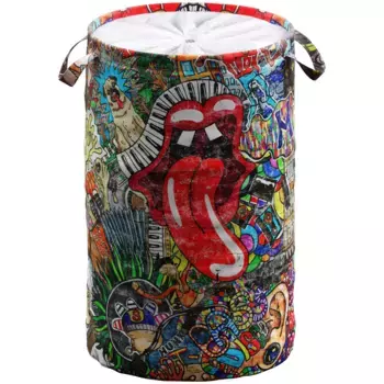 Корзина для белья Sanilo «Graffiti», 60 литров, складная, с ширмой, цвет bunt