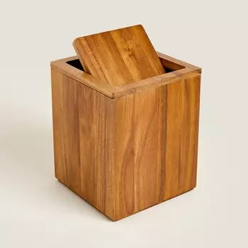 Корзина для бумаг Zara Home Square Wooden, светло-коричневый