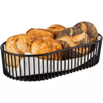 Корзина для хлеба APS «URBAN», (1 шт.), можно штабелировать и мыть в посудомоечной машине, длина 29 см, черный