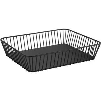 Корзина для хлеба APS «URBAN», (1 шт.), ножки противоскользящие, прямоугольная, черный