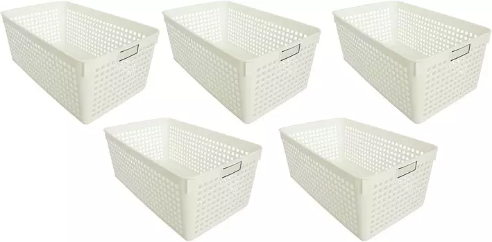 Корзина для хранения химикатов, именная корзина, широкая, белая, набор из 5 шт. Inomata, Wht