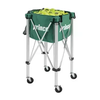 Корзина для мячей Prince на колесах, зеленый