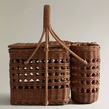 Корзина для пикника Zara Home Rattan, коричневый