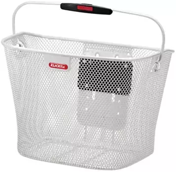 Корзина для велосипеда KlickFix "Корзина на переднее колесо Uni", белый