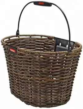 Корзина для велосипеда KlickFix "Корзина на переднее колесо Structura Oval", коричневый