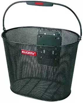 Корзина для велосипеда KlickFix "Корзина на переднее колесо Oval Plus EF", черный