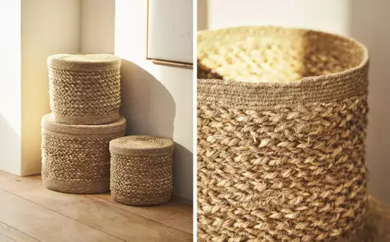 Корзина для водорослей с крышкой Zara Home, коричневый