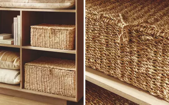 Корзина для водорослей с крышкой Zara Home, коричневый