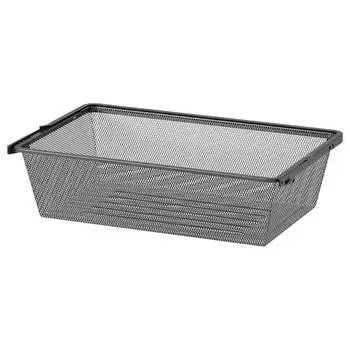 Корзина металлическая Ikea Boaxel, 60х40х15 см, темно-серый