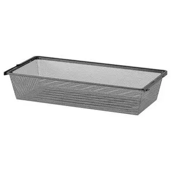 Корзина металлическая Ikea Boaxel, 80х40х15 см, темно-серый