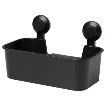 Корзина на присоске, черная, TISKEN IKEA