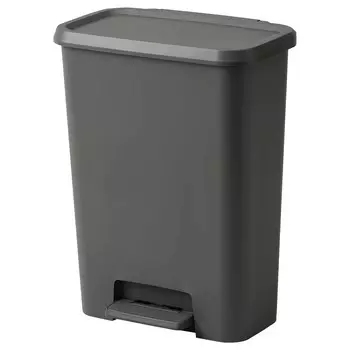 Корзина педальная, темно-серая, 50 л, KNCKLA IKEA