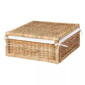 Корзина, ротанг ручной работы, 50х43х19 см, TOLKNING IKEA