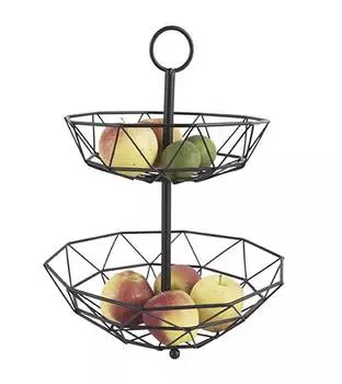 Корзина с фруктами diamond cut Present Time, черный