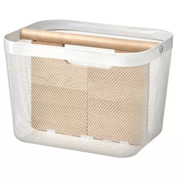 Корзина с отделениями, белая, 33х24х23 см, RISATORP IKEA
