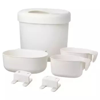 Корзины для хранения на пеленальный столик, белый, 4 шт. NSKLIG IKEA