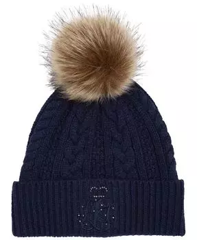 Косая шляпа с прямой вышивкой и камнями Lauren Ralph Lauren, синий