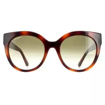 Кошачий глаз Черепахово-зеленый SF1031S Salvatore Ferragamo, коричневый