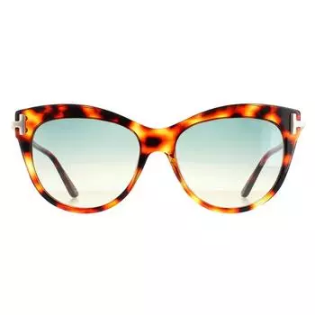 Кошачий глаз Гавана Зеленый градиент Kira FT0821 Tom Ford, коричневый
