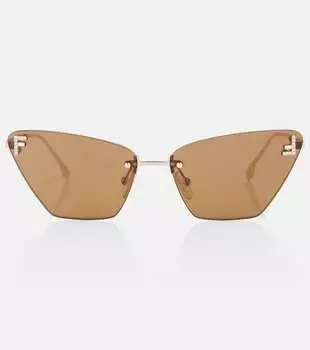 Кошачий глаз солнцезащитные очки Fendi, Brown/Rose